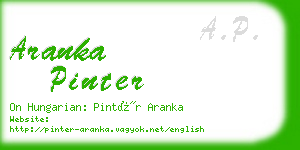 aranka pinter business card